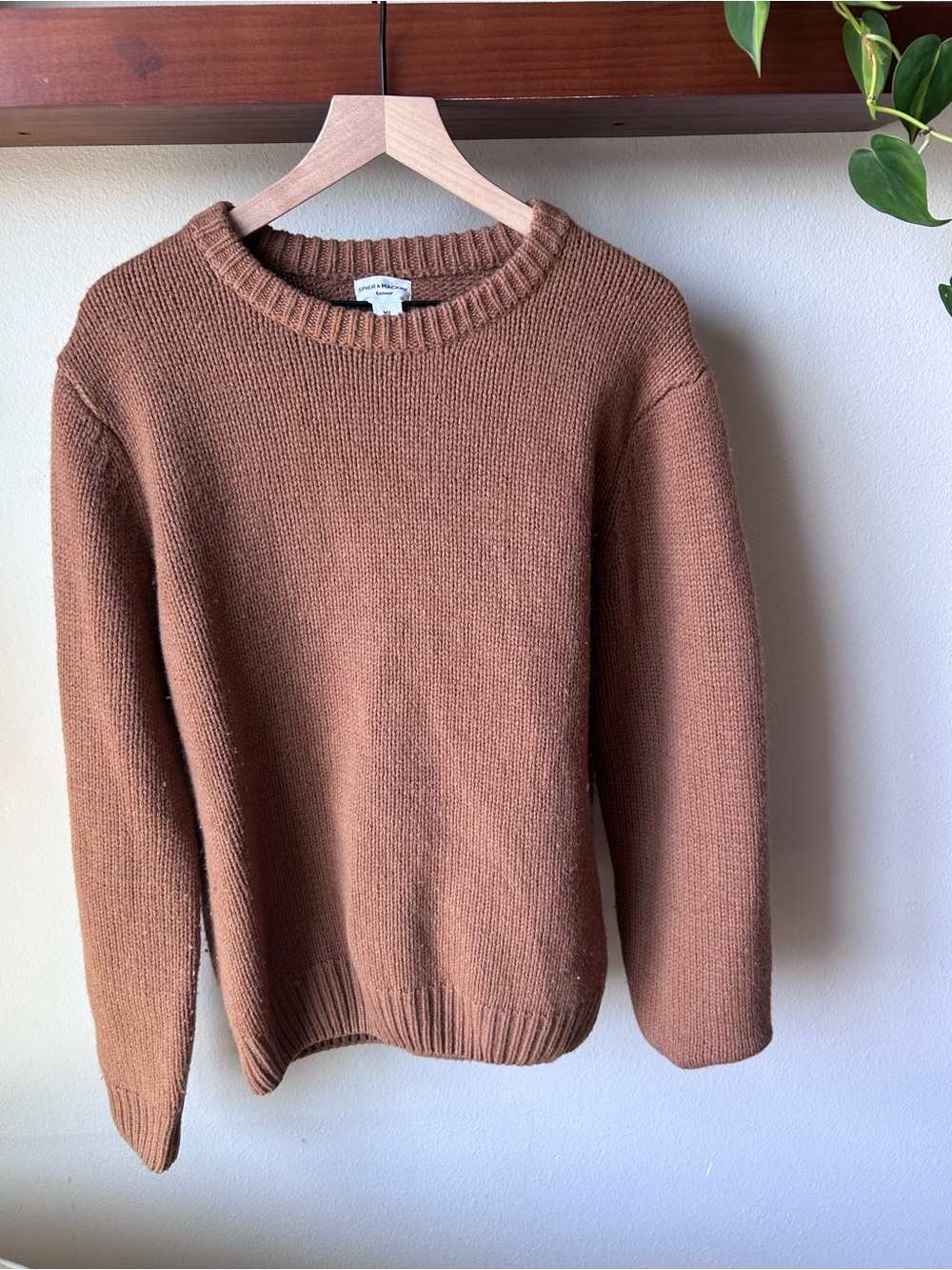 100% Wool Spier & Mackay Brown Crewneck Knit Sweater